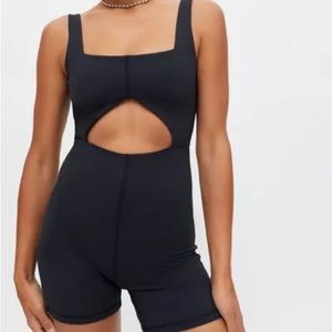 WeWoreWhat Onesie Romper Jumpsuit Active Black XS